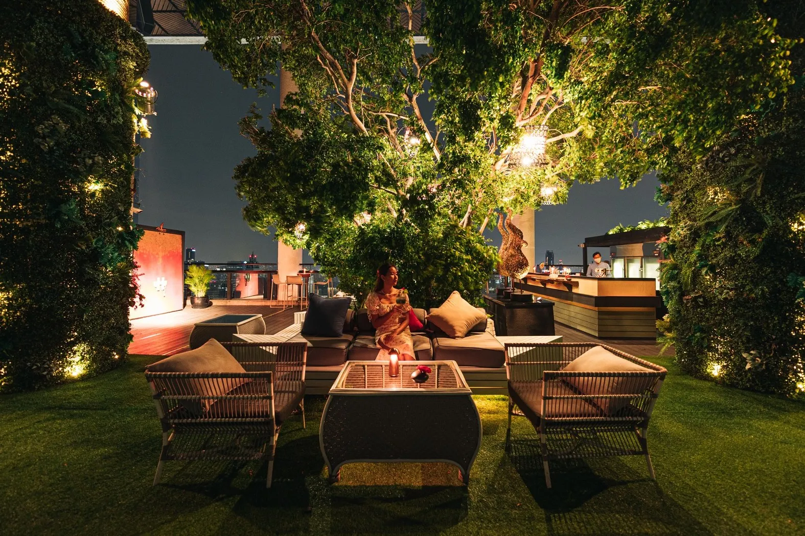 Saffron Sky Garden Rooftop Banyan Tree Bangkok